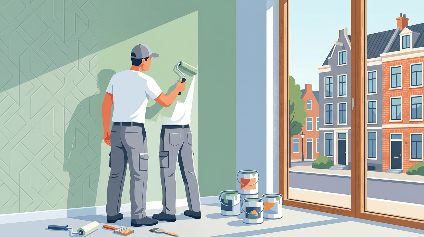 Voordelen van renovlies in Groningen: strakke wandafwerking van Verf en Zo B.V.